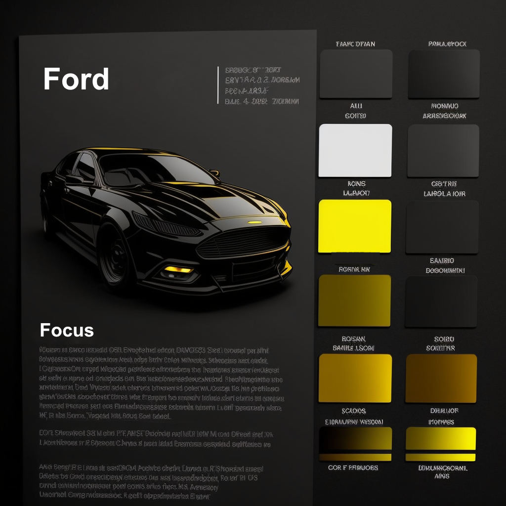 Color charts for Ford